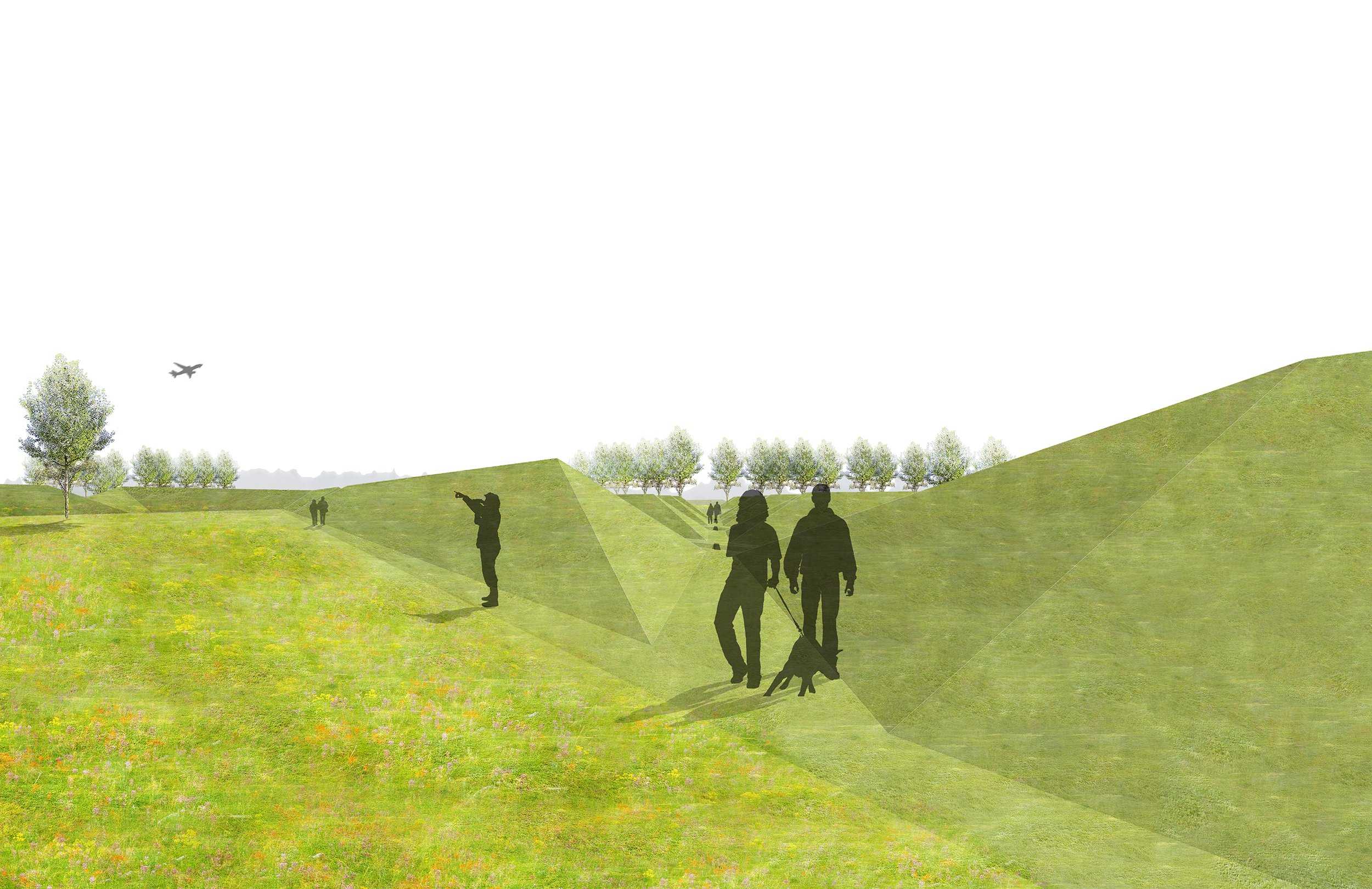 阿姆斯特丹机场公园 | 噪音降解的景观艺术-5