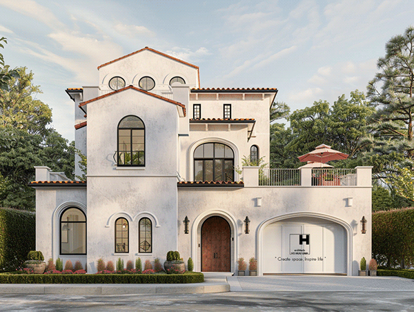 Biệt thự đẹp phong cách Tây Ban Nha-4