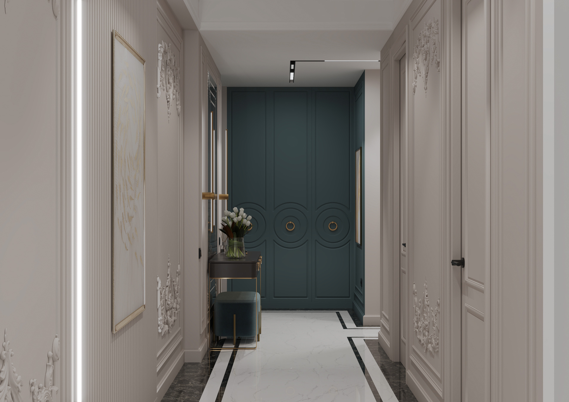 Neoclassic apartment design-9