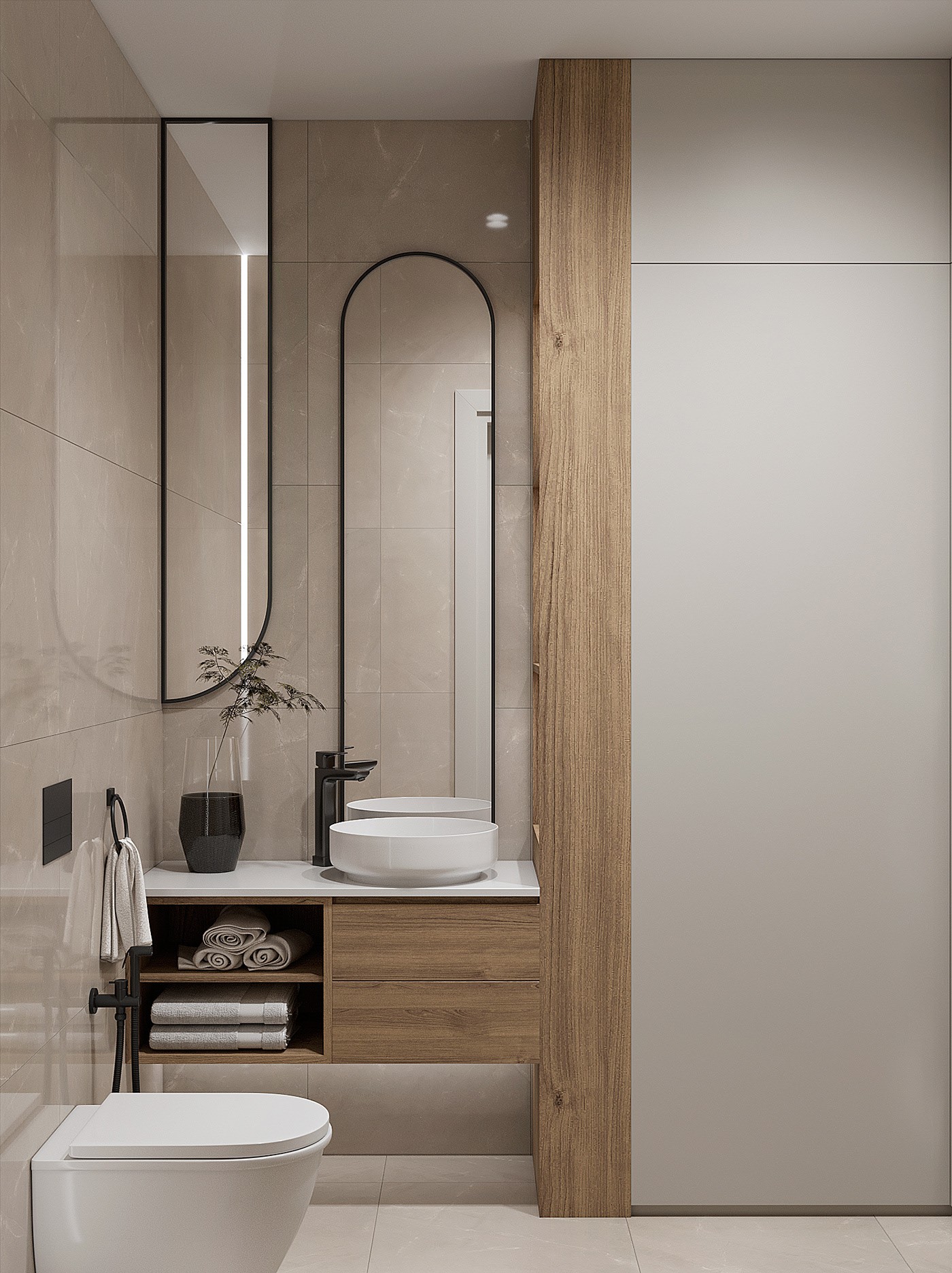 中性色系公寓设计  不一样的设计感-27