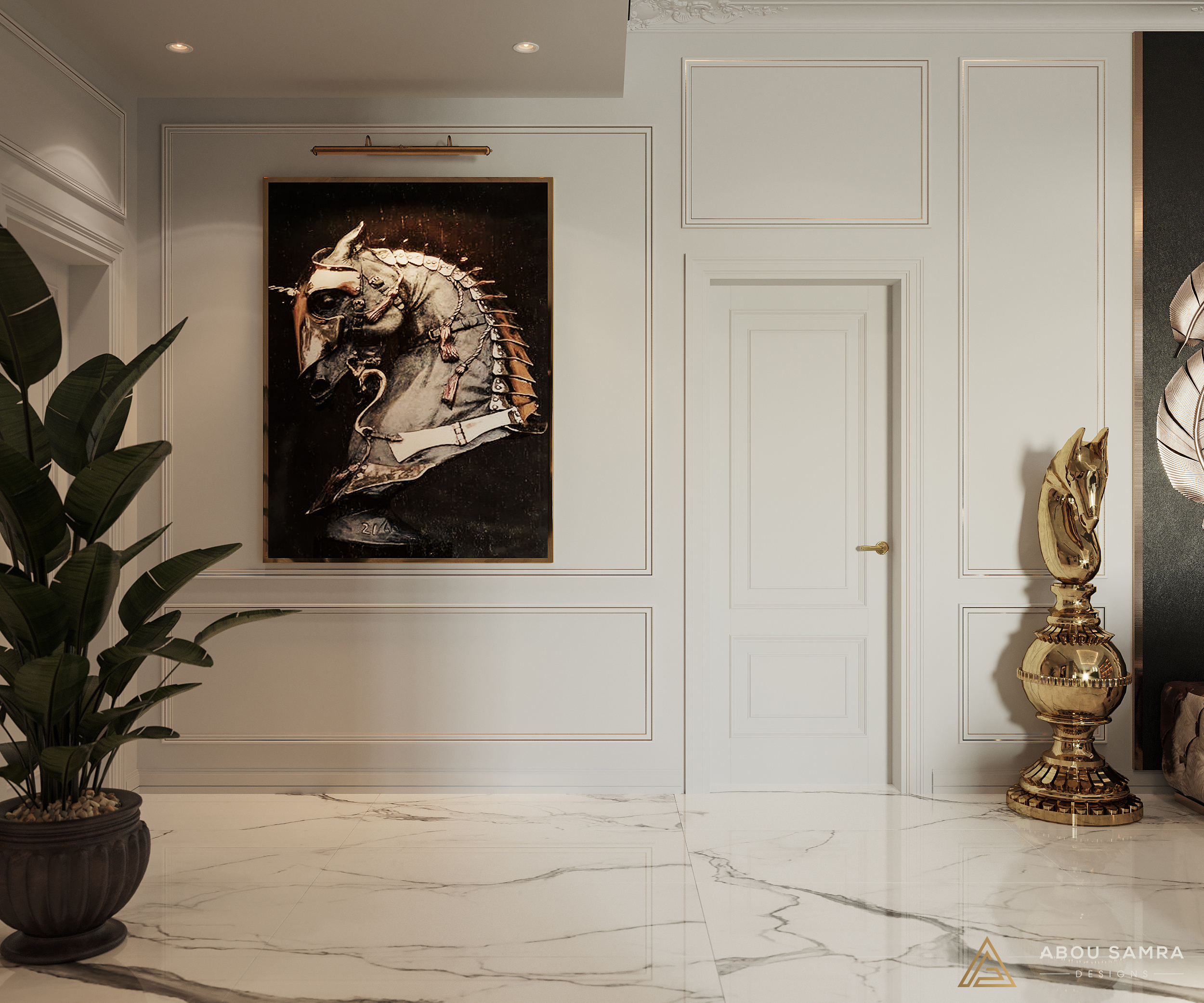 带小厨房的客厅丨沙特阿拉伯丨Abou Samra Group-25