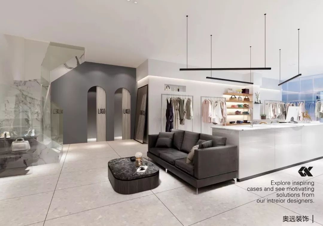 温州商业街·现代简约风服装店设计-9
