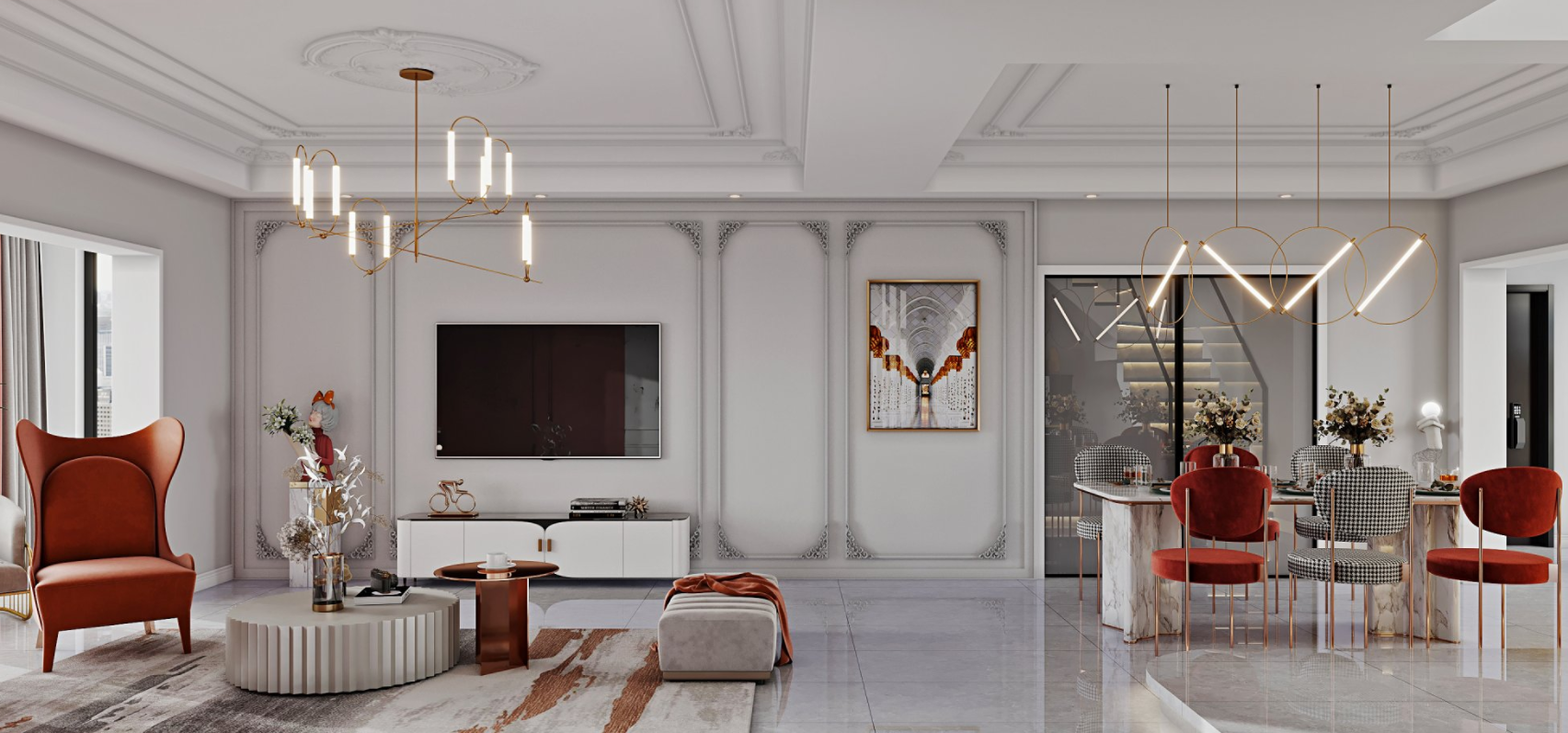 轻奢优雅法式公寓设计-2