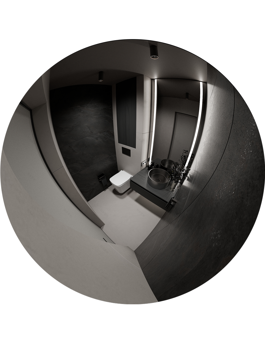 В 68 深色设计的客用卫生间设计项目丨俄罗斯克拉斯诺亚尔斯克-9