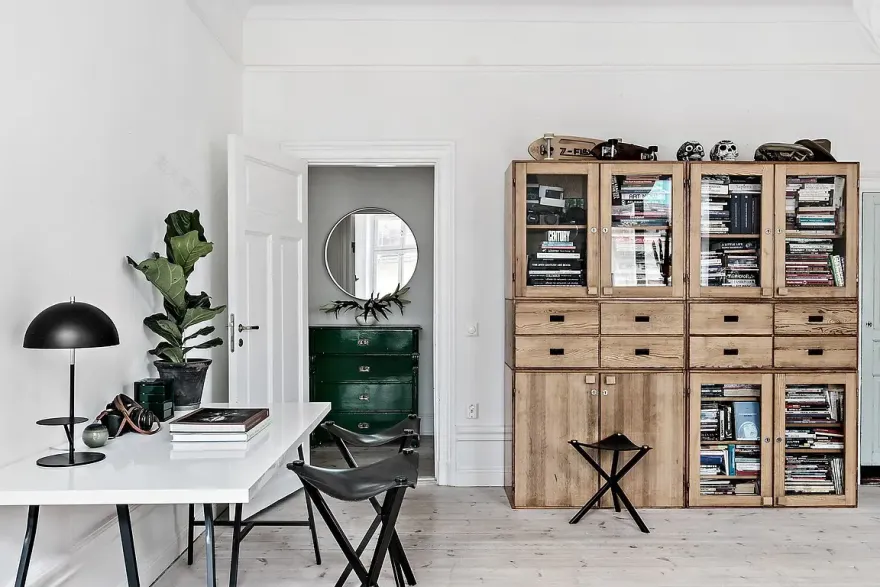 色彩墙的魔法,99 平米瑞典公寓新生-17