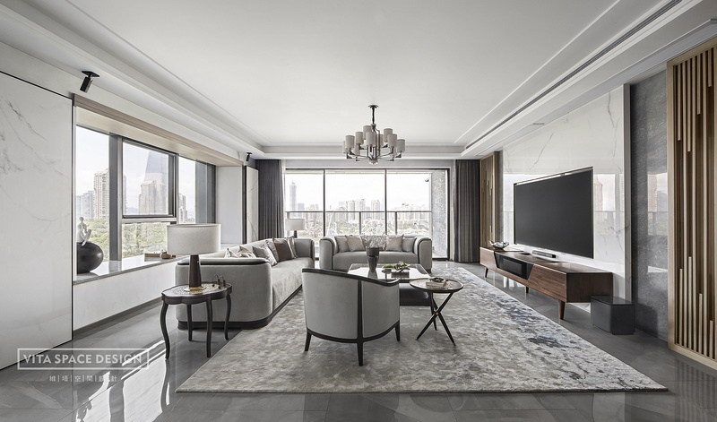 《至简至素，自然和谐共生》新天鹅堡二期270㎡，新中式风格-25