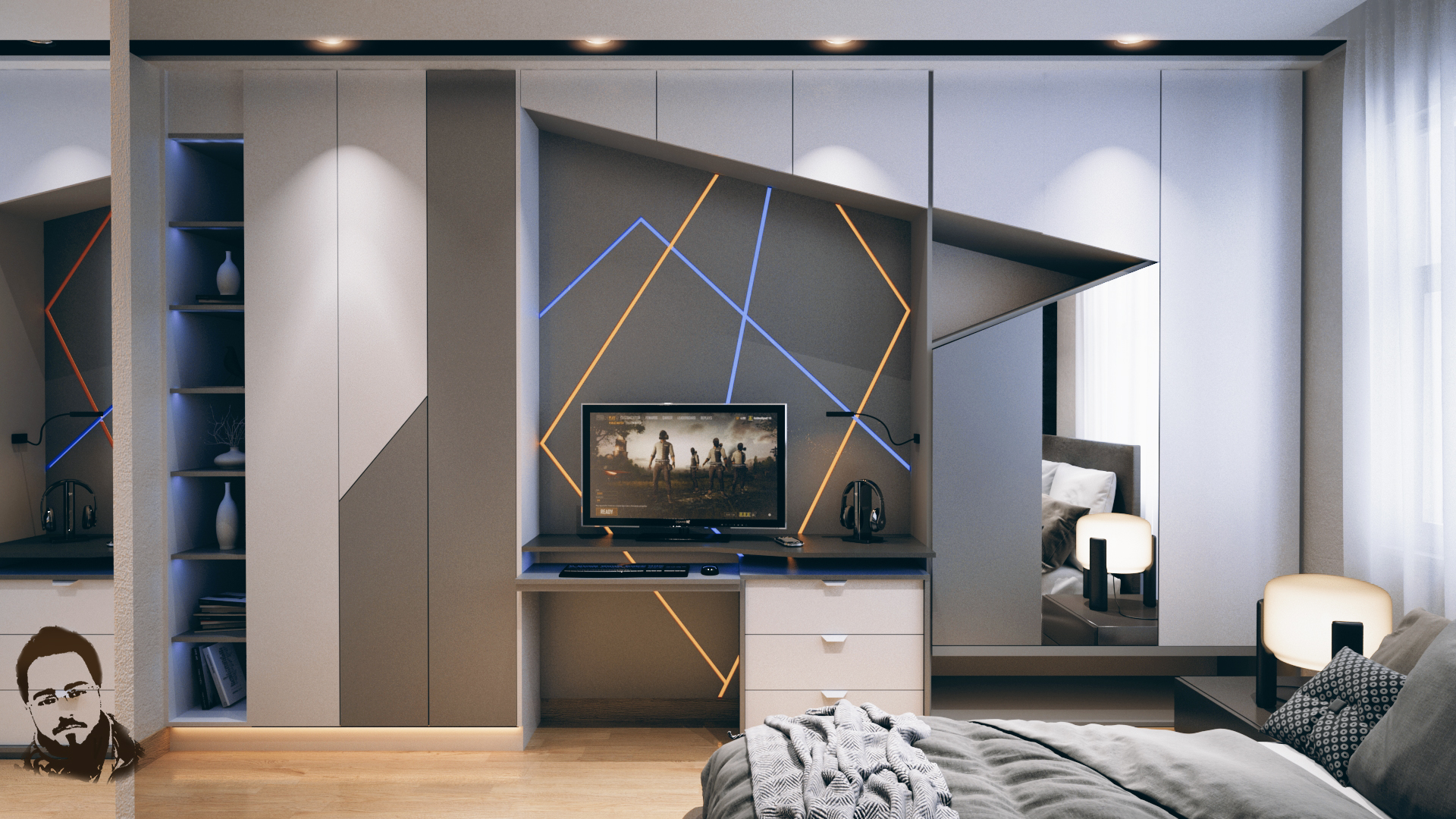 青少年男孩现代房间丨英国伦敦-2