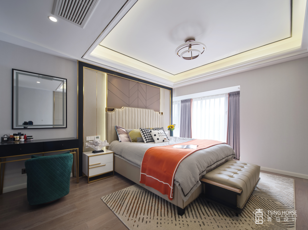 西安公馆一号 198㎡轻奢大平层设计 | 温馨、硬朗与轻奢的平衡-38