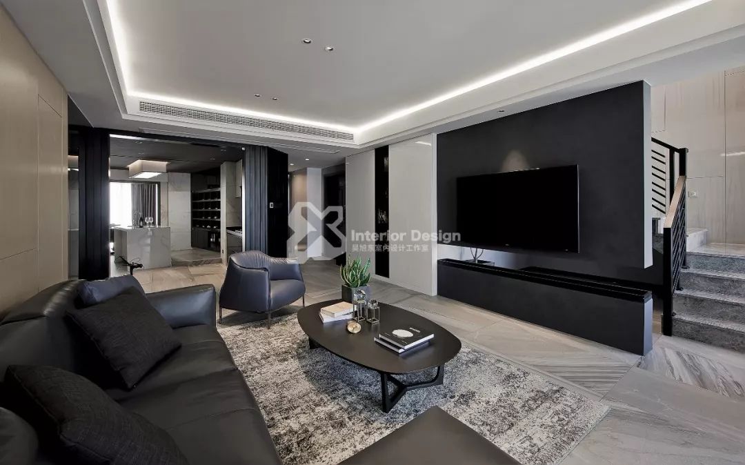 黑白极简,打造 330㎡顶层复式梦空间-58