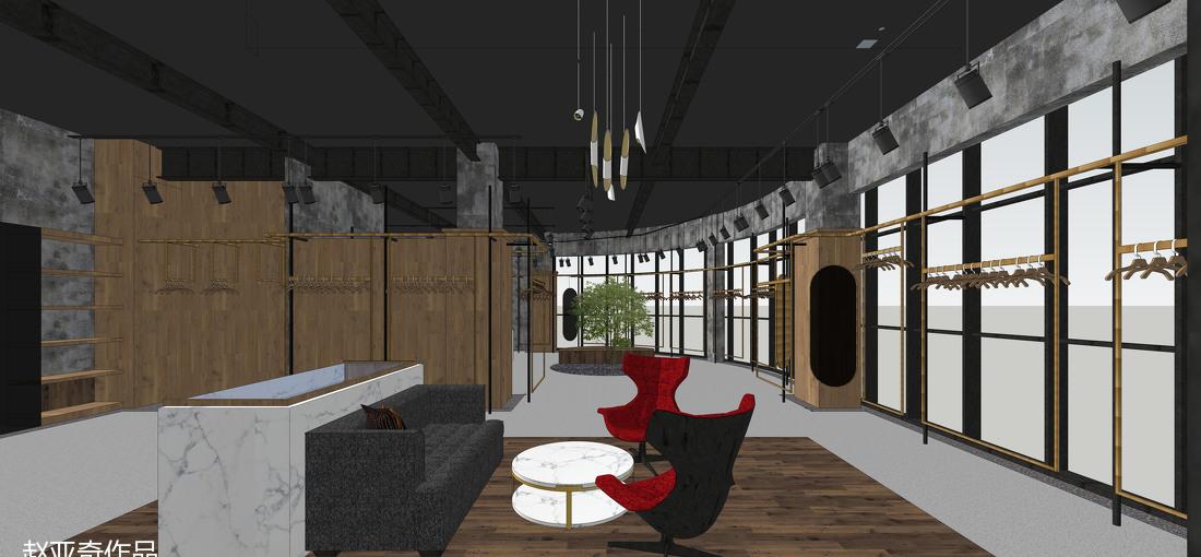 北京某品牌服装展厅 | 复古风水泥木质空间-20