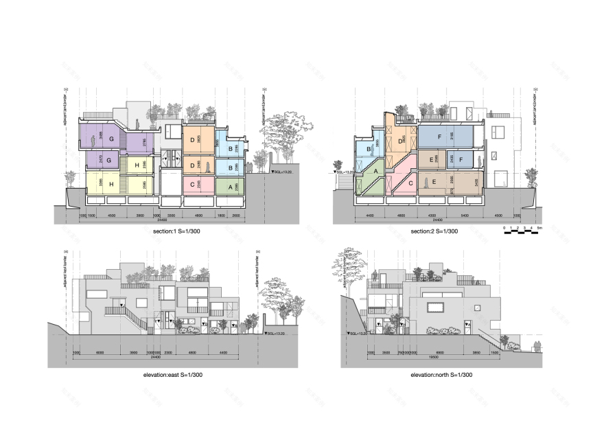 尼古丁塔玛台地合作住宅丨日本东京丨Okuno Architectural Planning-25