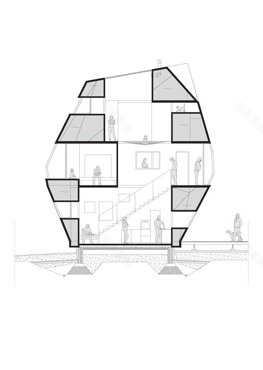 芬兰“陨石”住宅丨芬兰拉赫蒂丨Ateljé Sotamaa-21