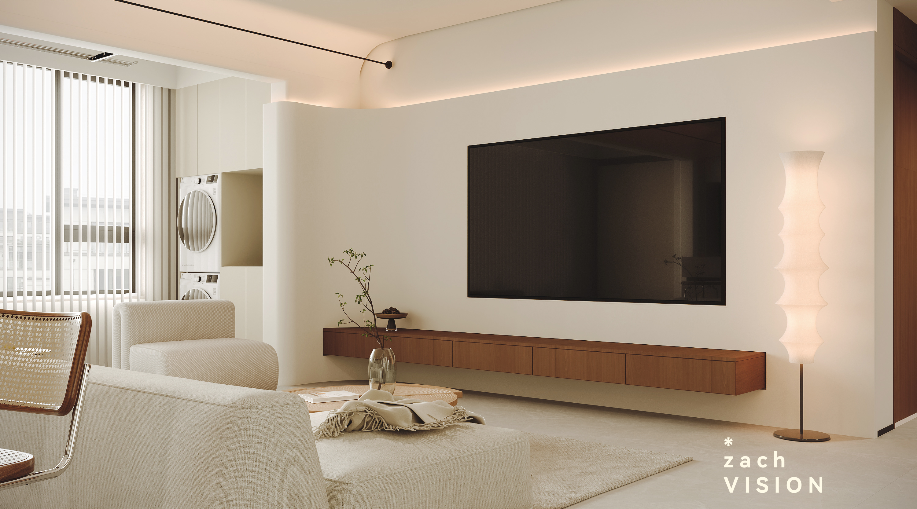 现代奶油风平层-15