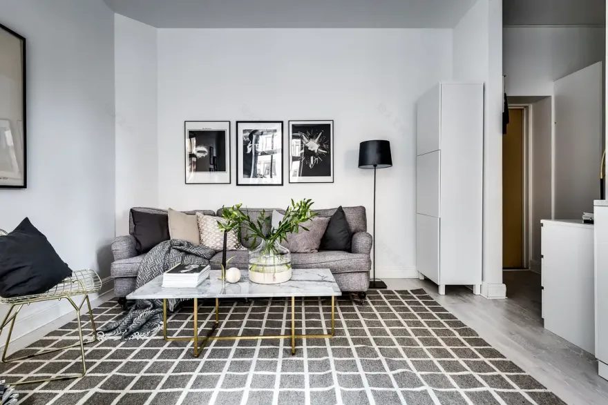 蓝调开放空间,一室两厅的完美融合-8