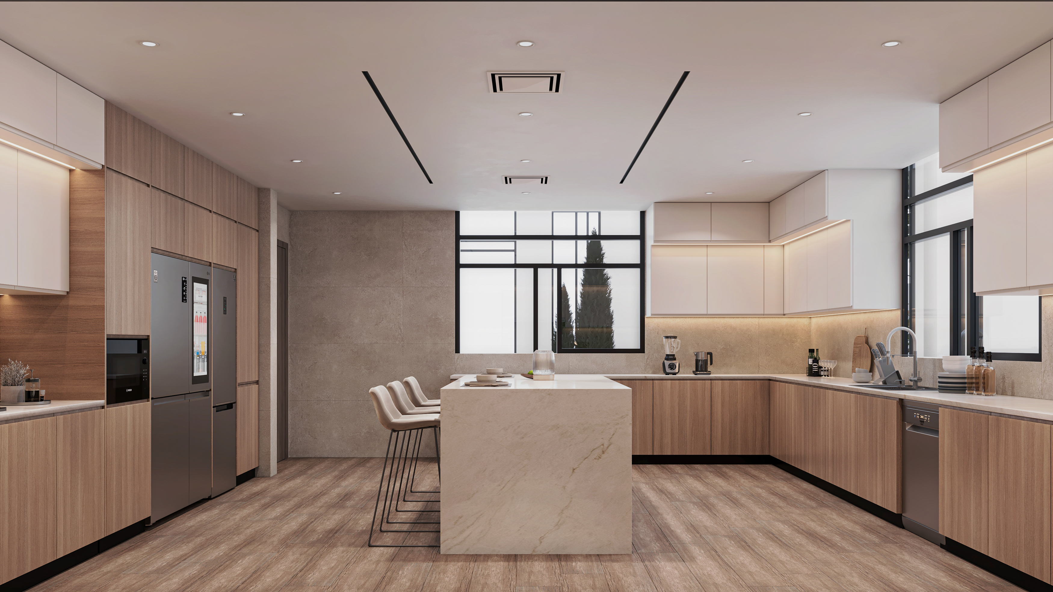 Modern Kitchen & Laundry ( Service Block )-8