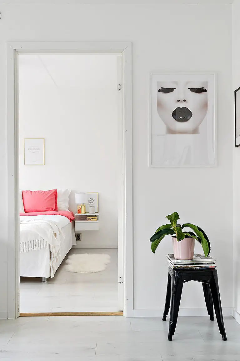 瑞典少女心粉色公寓设计-12