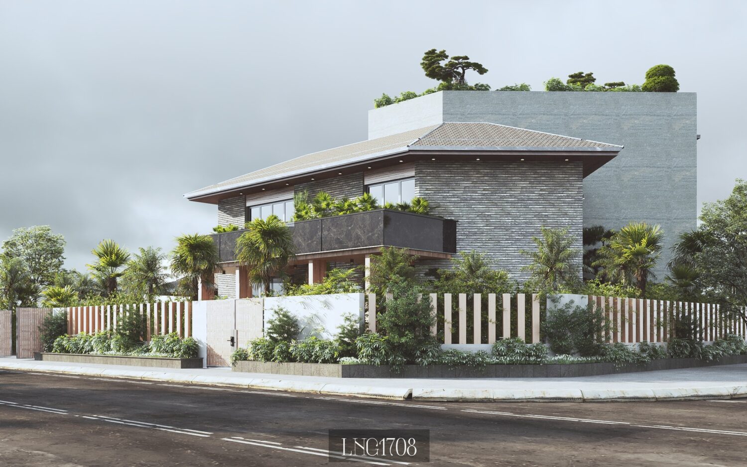 免费的SketchUp别墅外部模型丨Nguyen Long-5