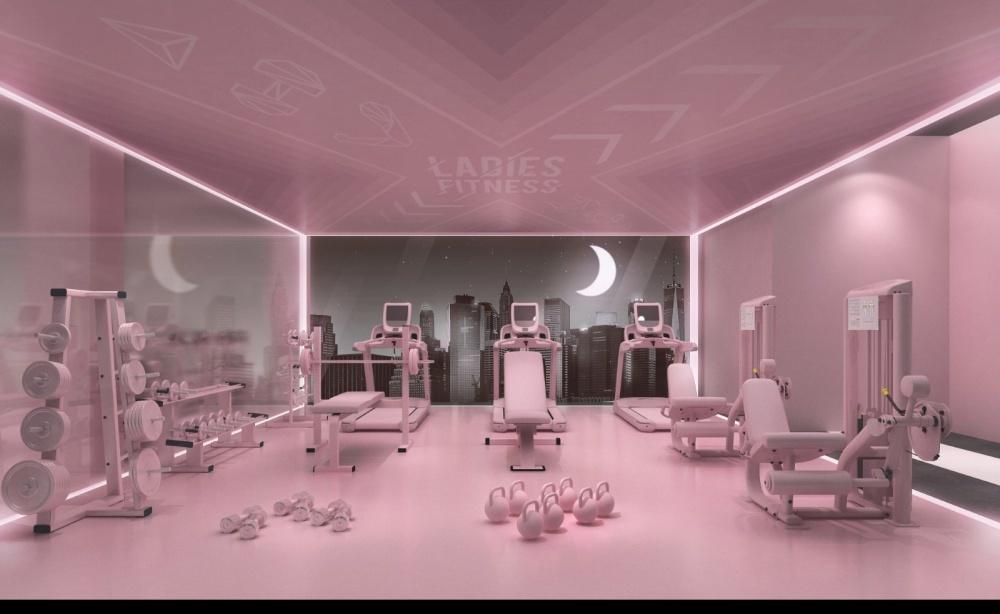 
超现代几何美学时尚风健身房 -8