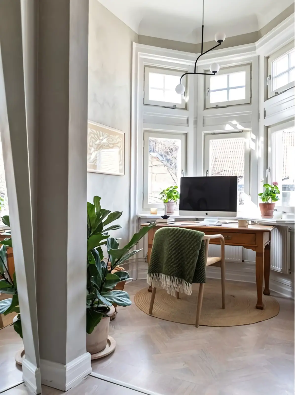 瑞典 1907 年艺术新浪潮公寓的温柔斯堪的纳维亚风格设计-15