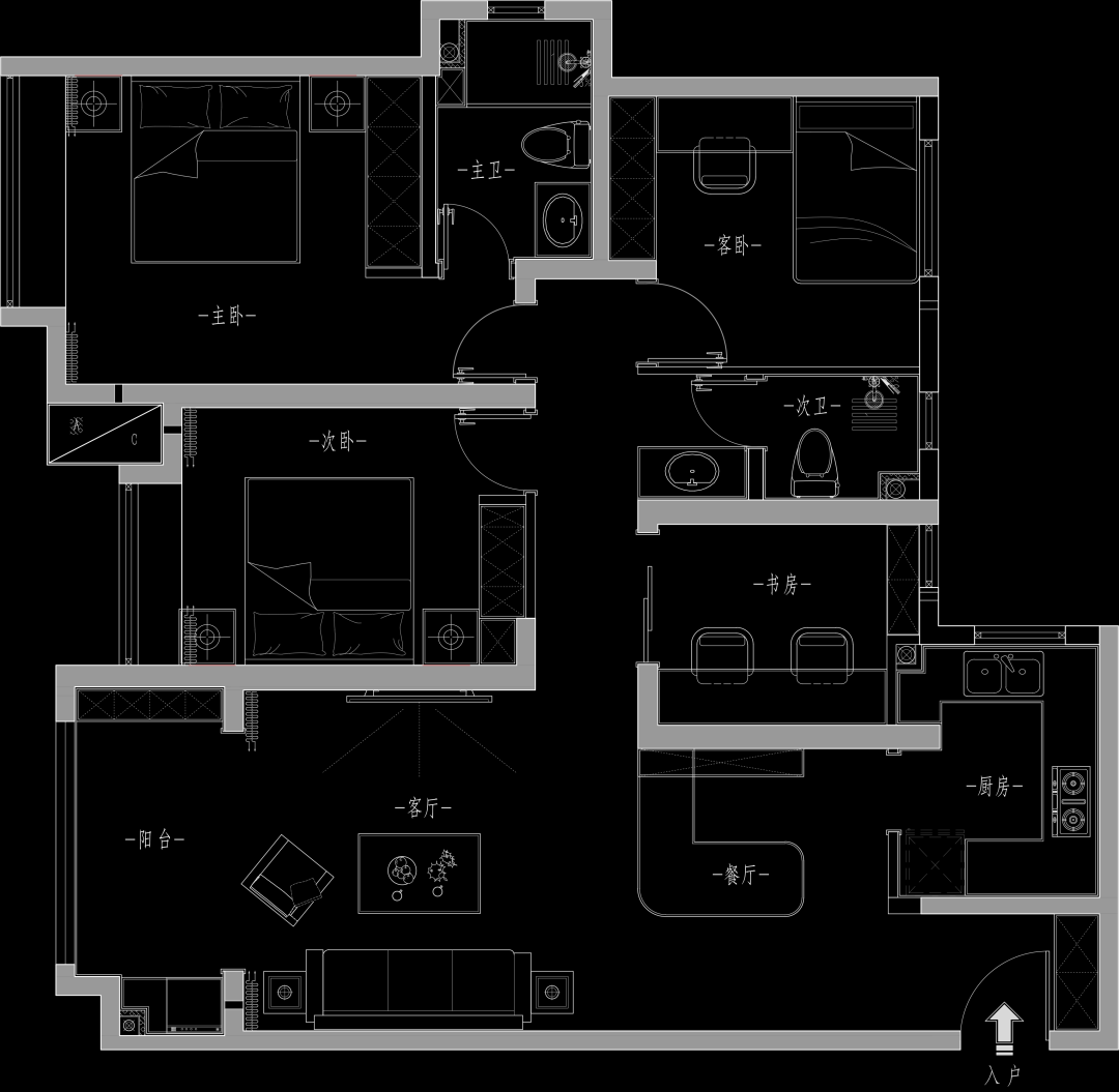 西安湖居笔记简约现代家丨中国西安丨西安大小空间设计-46