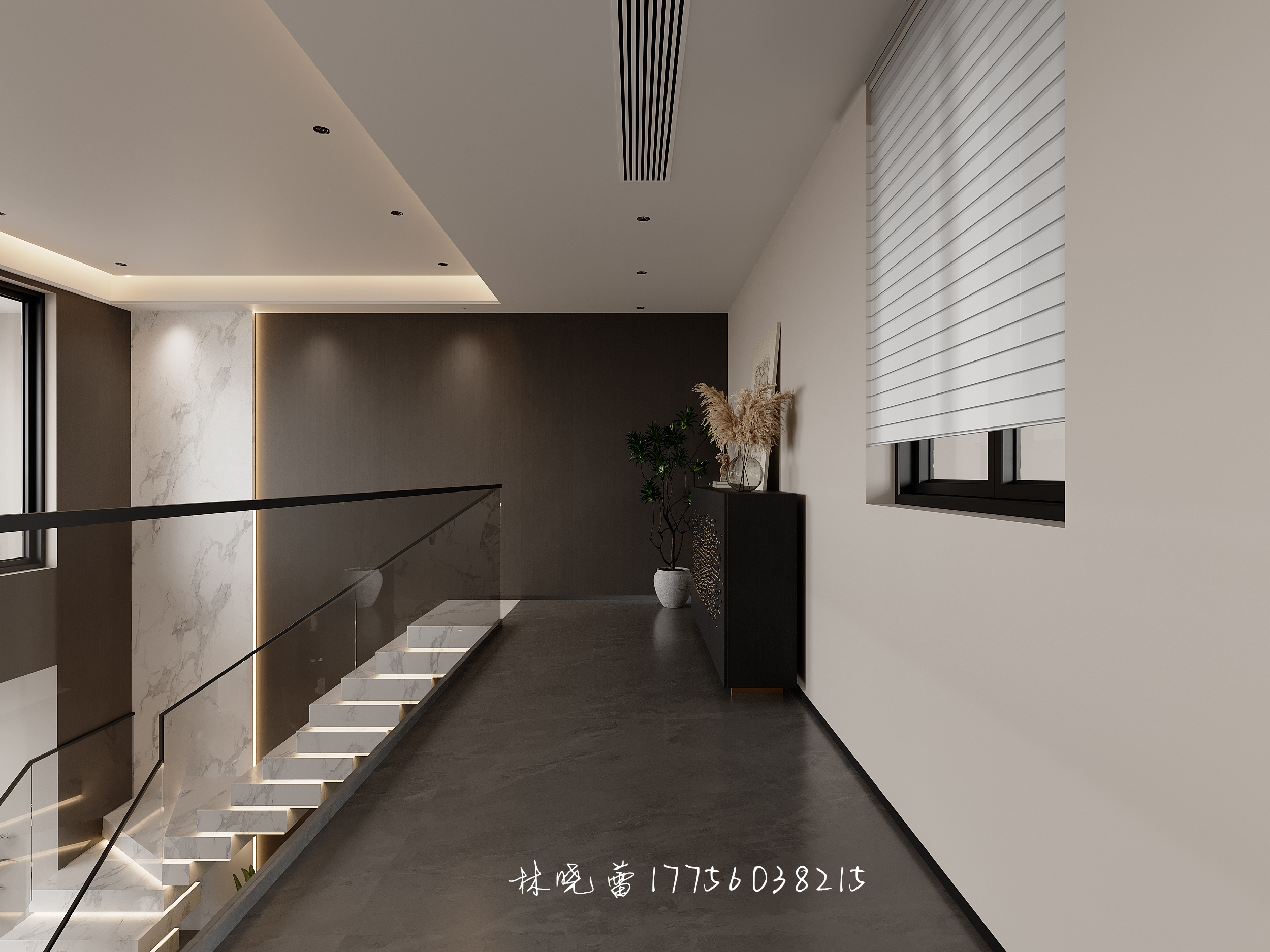 现代意式挑空别墅-4