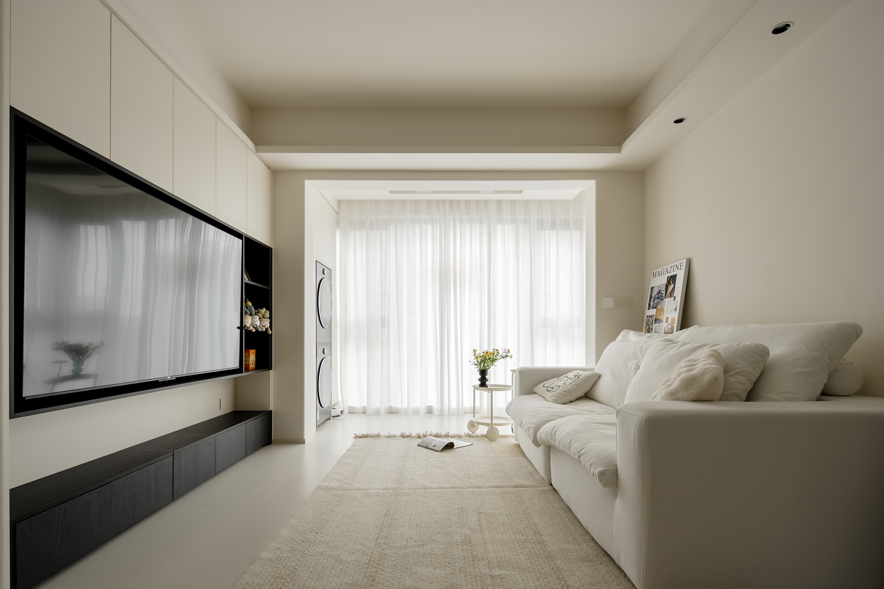 98㎡三房格局，动线重塑×收纳整合×简约奶油风-0