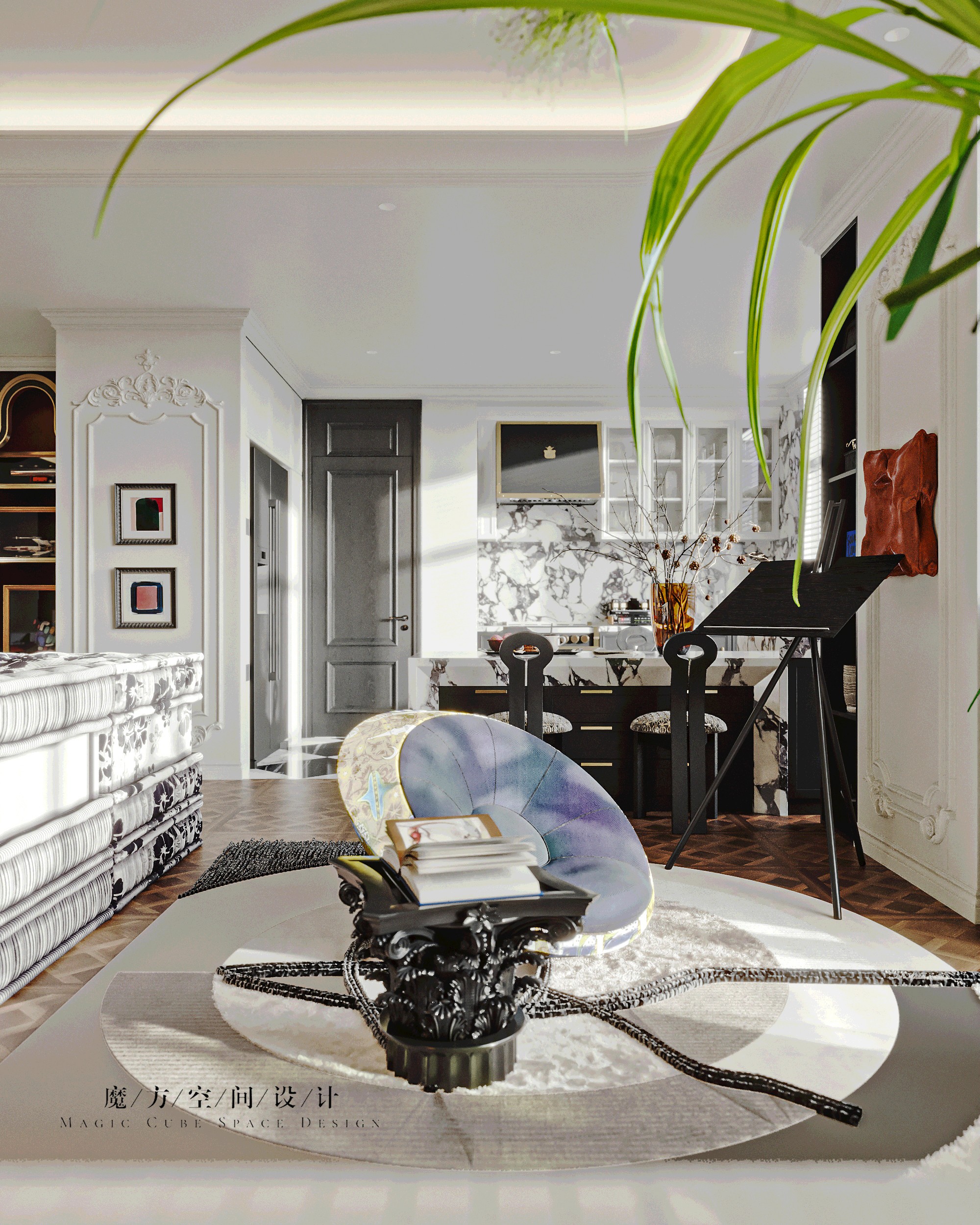 天津•法式复古住宅设计项目丨中国天津丨魔方空间设计-25