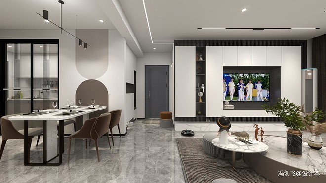 20万元三居118平米装修案例_效果图 - 极简118㎡｜家的承载，有爱有范儿 - 设计本-21