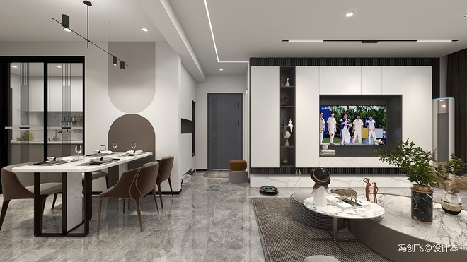 20万元三居118平米装修案例_效果图 - 极简118㎡|家的承载,有爱有范儿 - 设计本-21