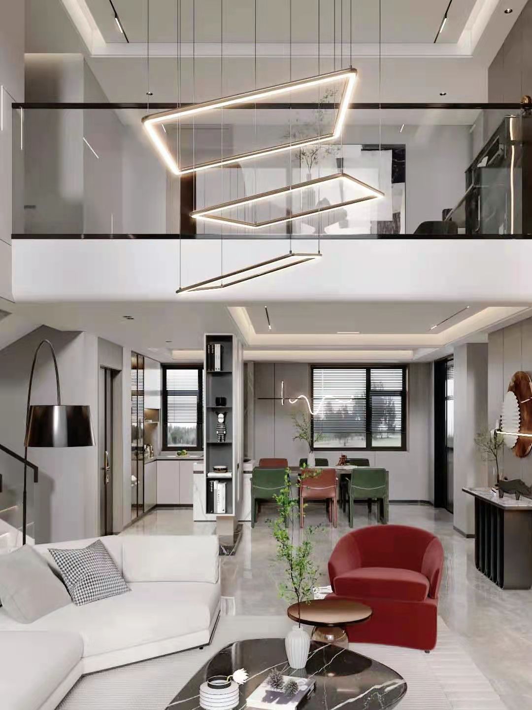 350㎡现代轻奢别墅设计-11