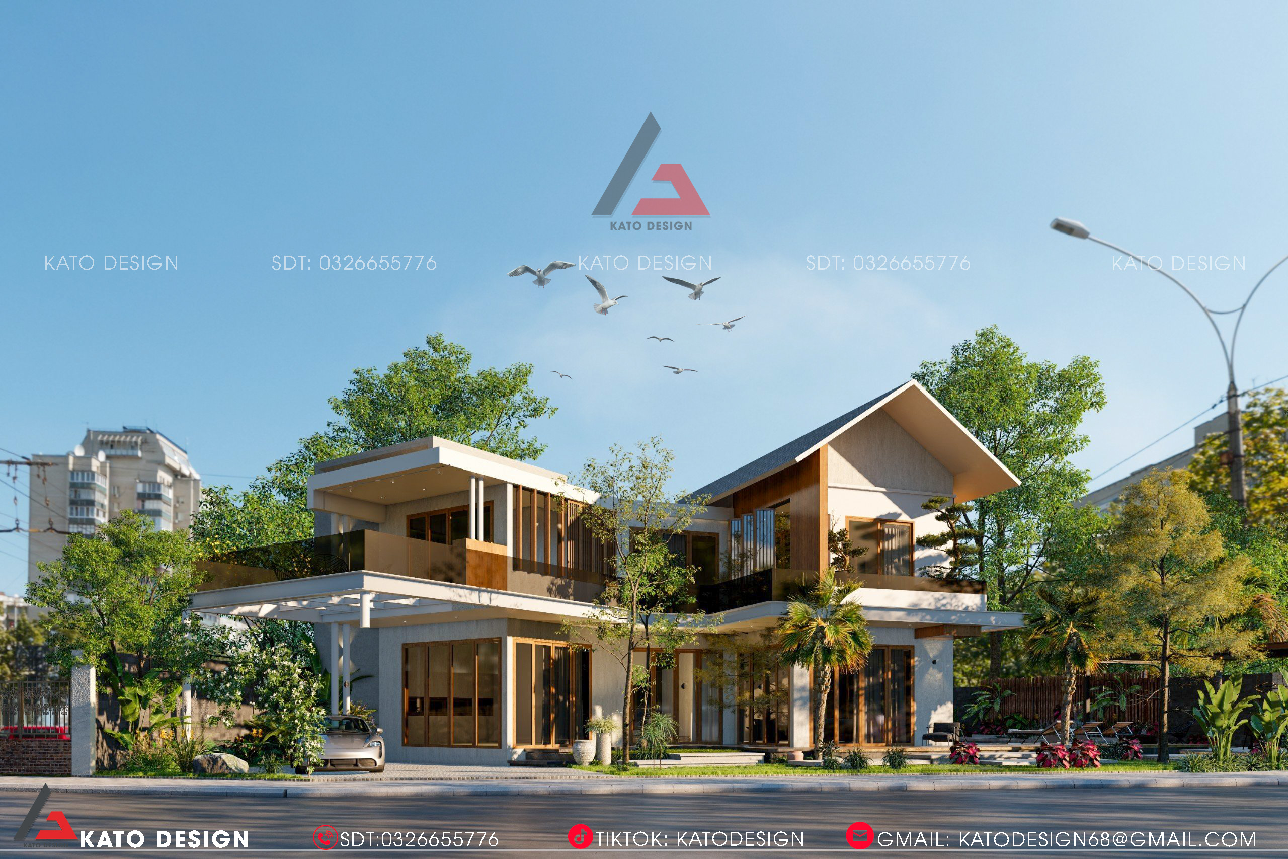 别墅庭院2层独栋住宅丨KATO设计-3