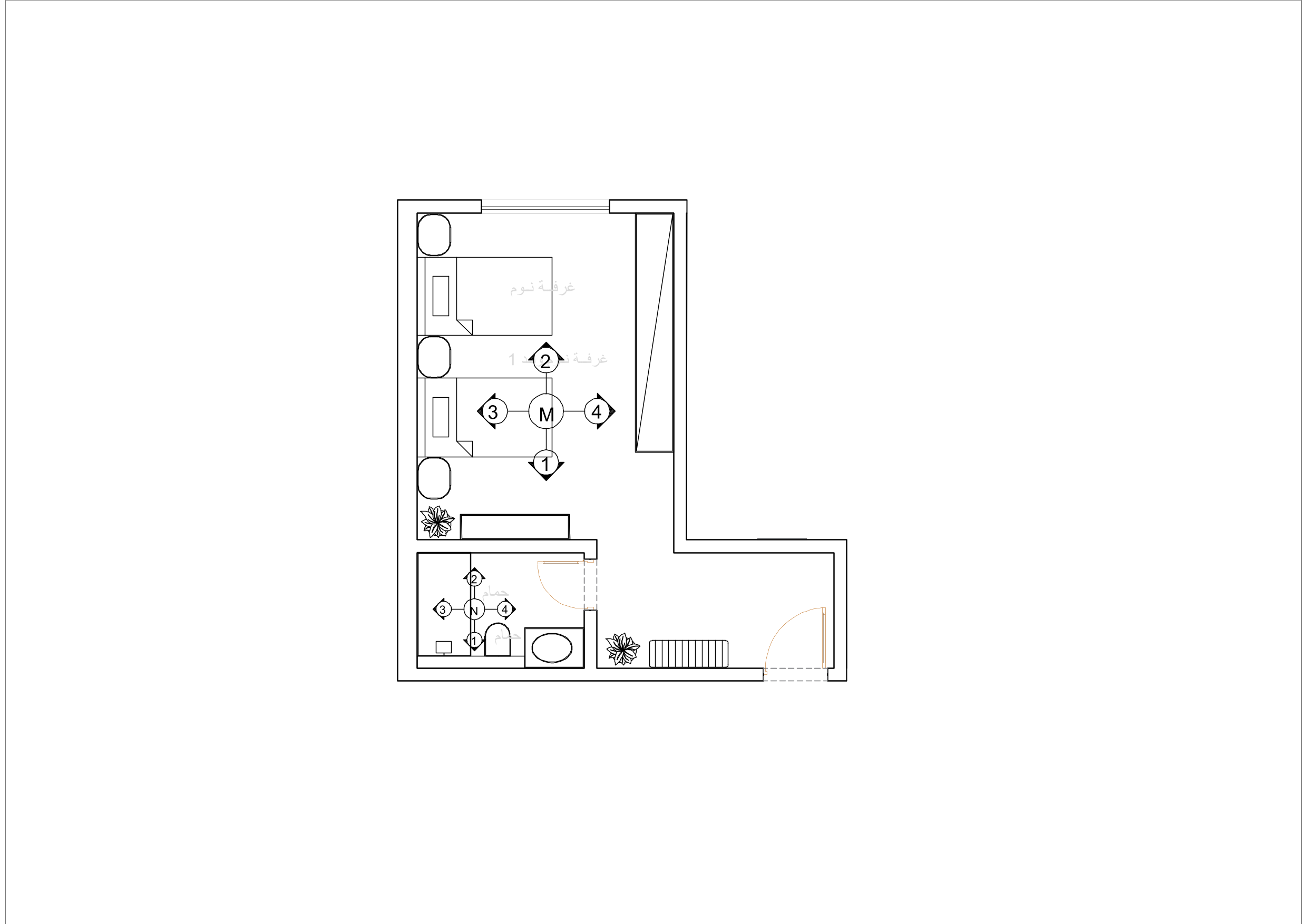 مشروع تصميم داخلي فيلا مع الرسومات التنفيذديه-10
