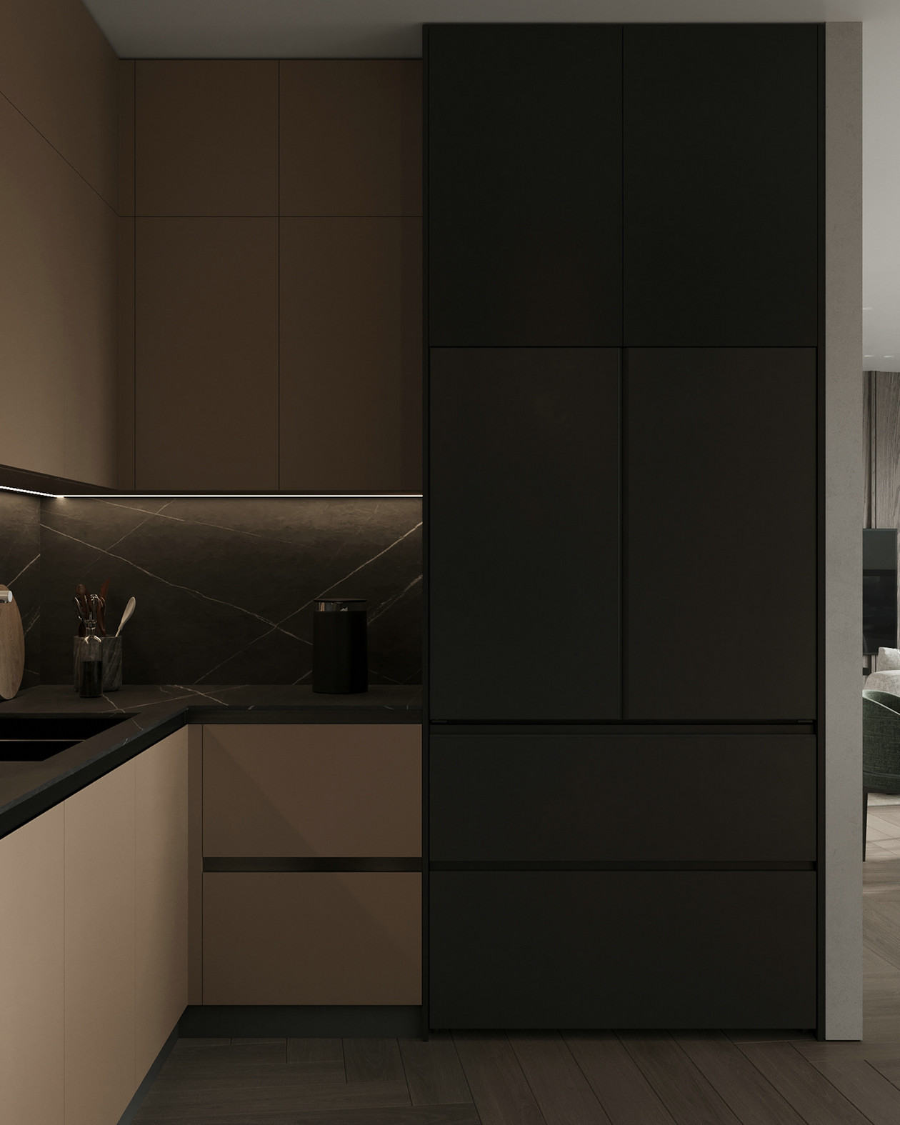 原木与绿色清新惬意居住空间-9