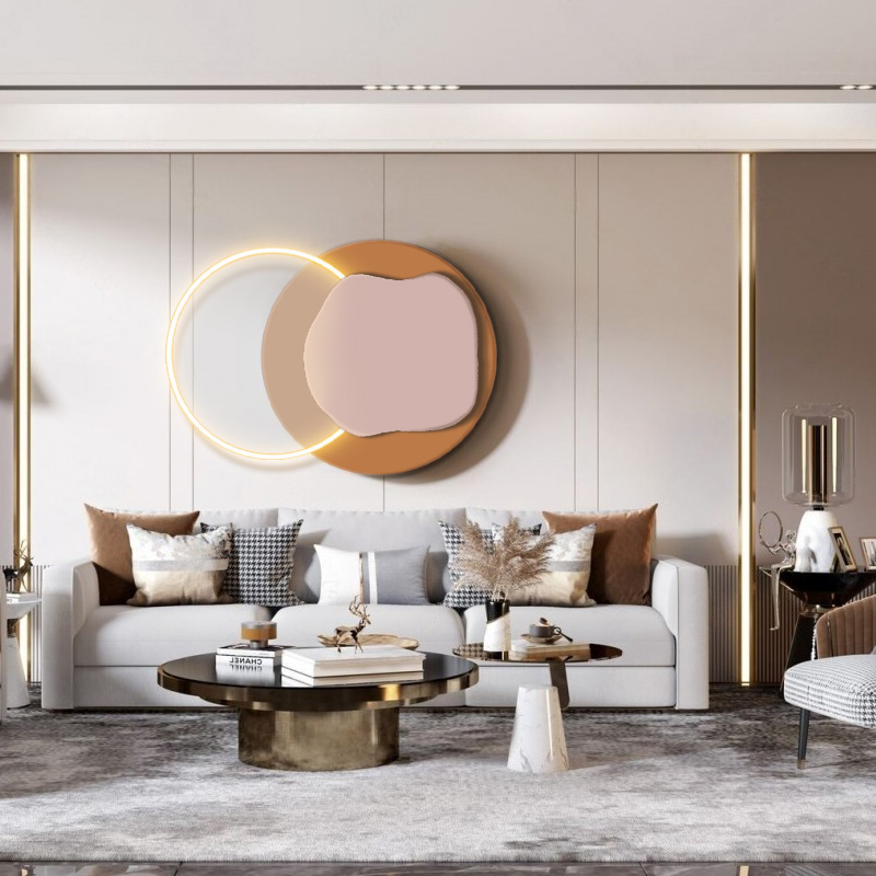 简欧风客厅书房-17