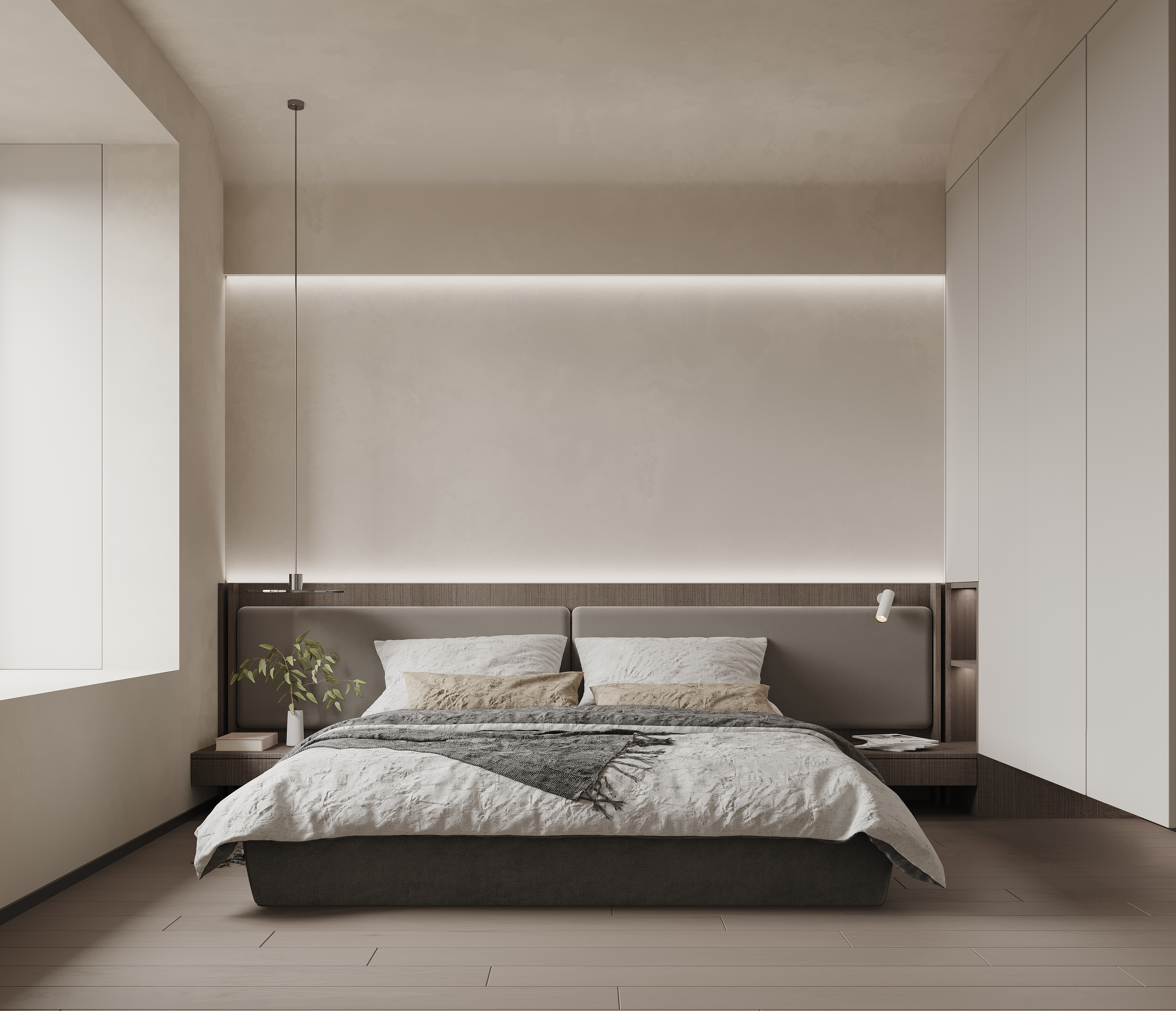 现代极简家装设计——白龙马效果图-4