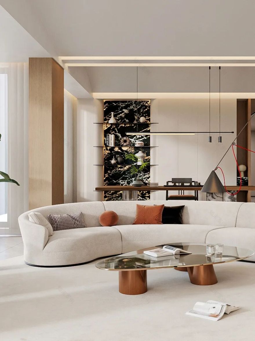 268㎡现代简约丨湖山一品丨中国湖南丨纵向·空间设计-0