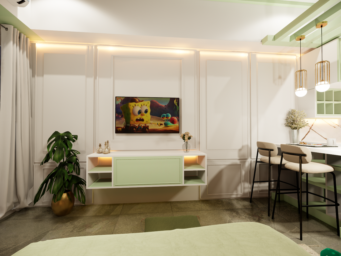 薄荷色调公寓丨印度丨@amaliapspsr-10