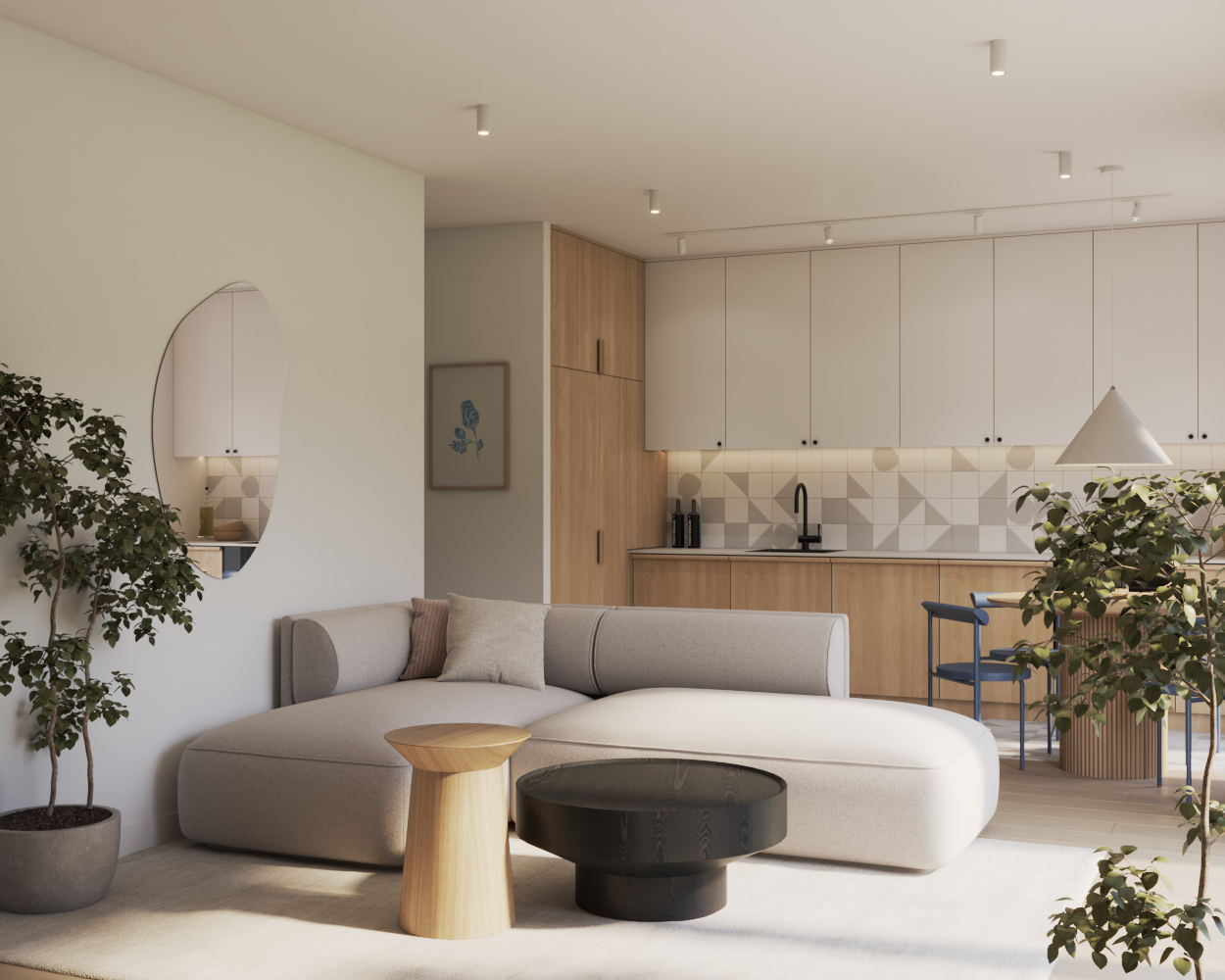 blue accents apartment-7