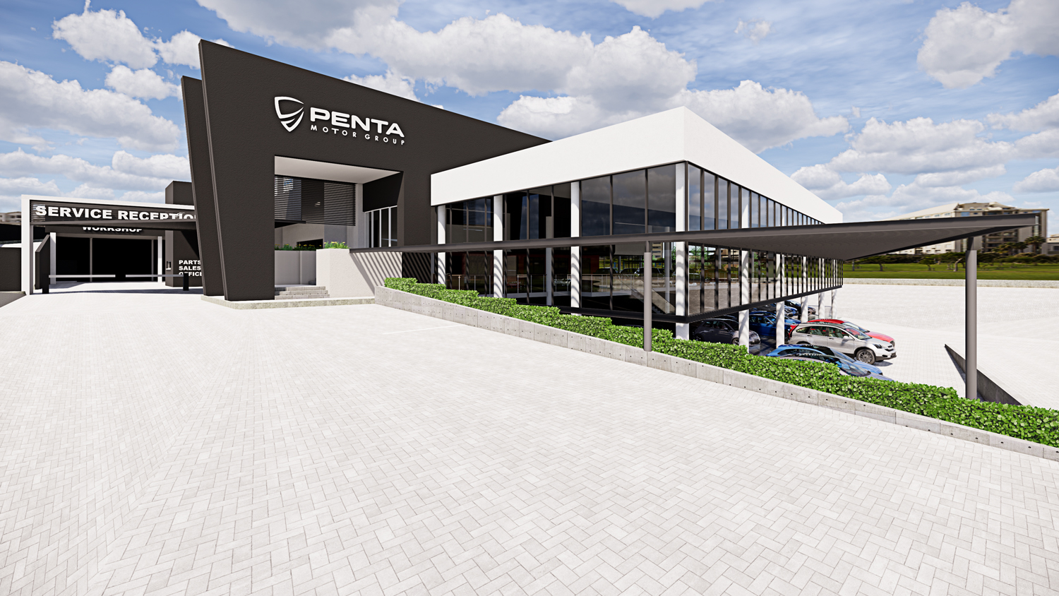 南非汽车展厅设计，旋转展台展示经典车收藏-13