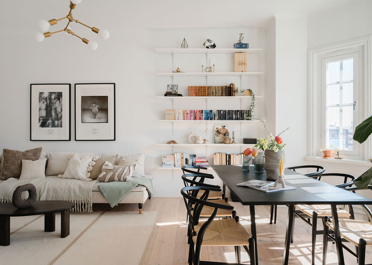 北欧风格瑞典公寓，温馨明亮的湾窗设计-1