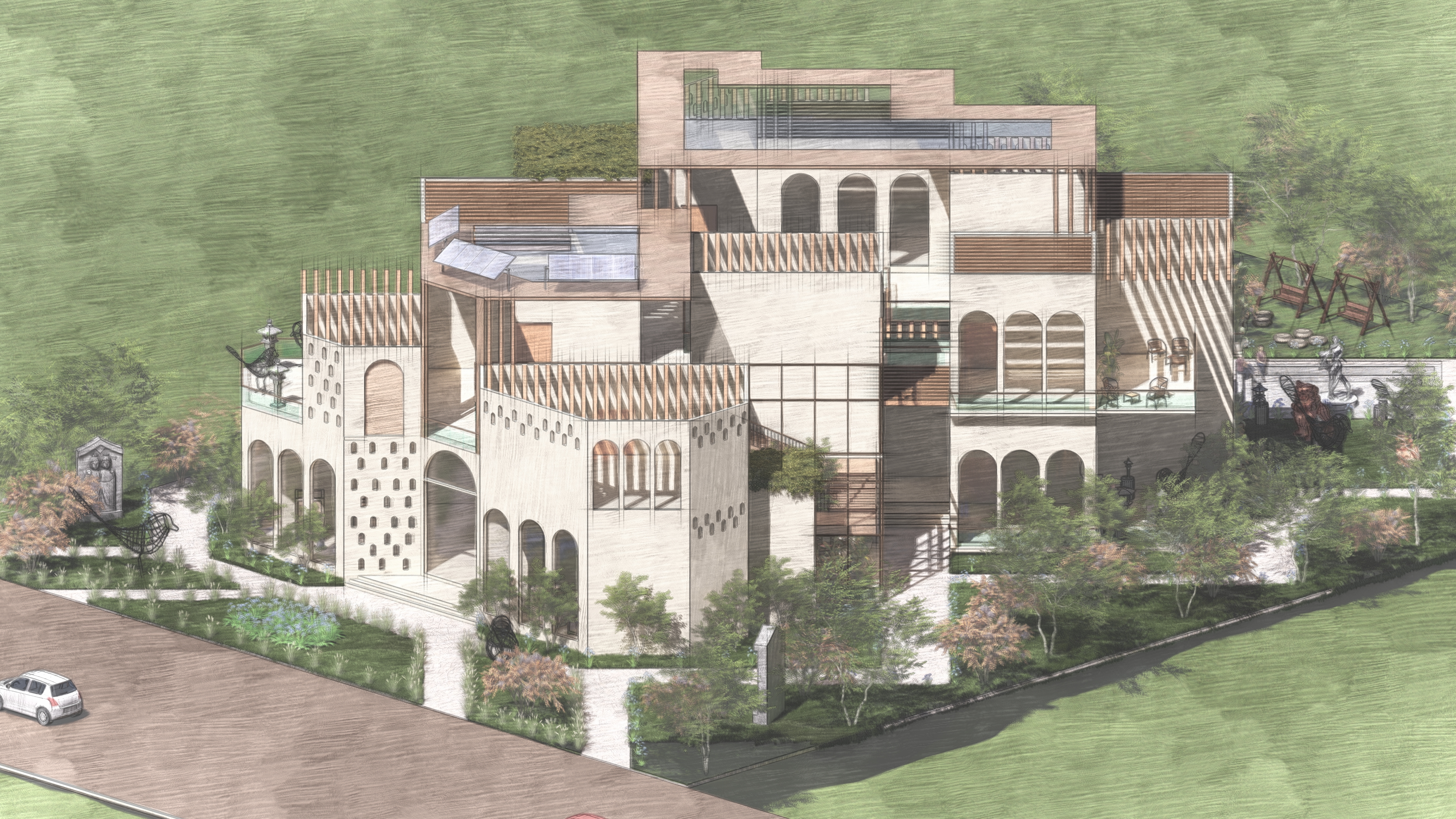 MOZION (Light structure building for sculpture dep)-3