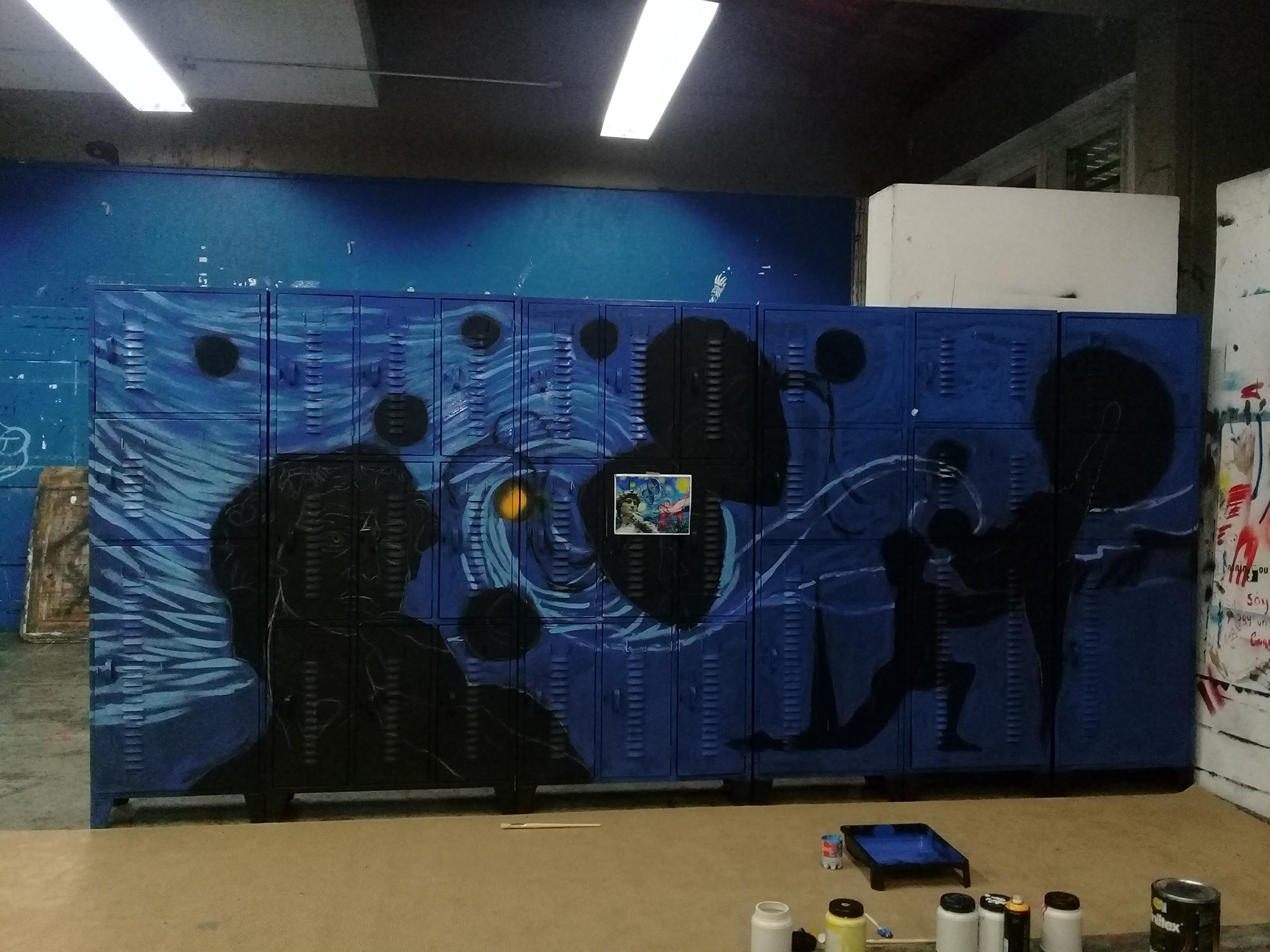 安蒂奥基亚大学艺术学院储物柜壁画设计与执行项目-10