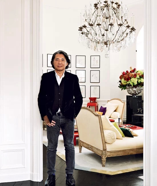 豪华别墅 现代风格时装大师高田贤三华丽的巴黎新家-9
