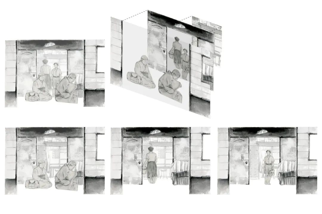 国美学妹的优秀毕设！从电影《东京物语》和象山校园建筑群的调研出发！“电影建筑学转译重构+蒙太奇尝试”，重构空间的2.5维！-43