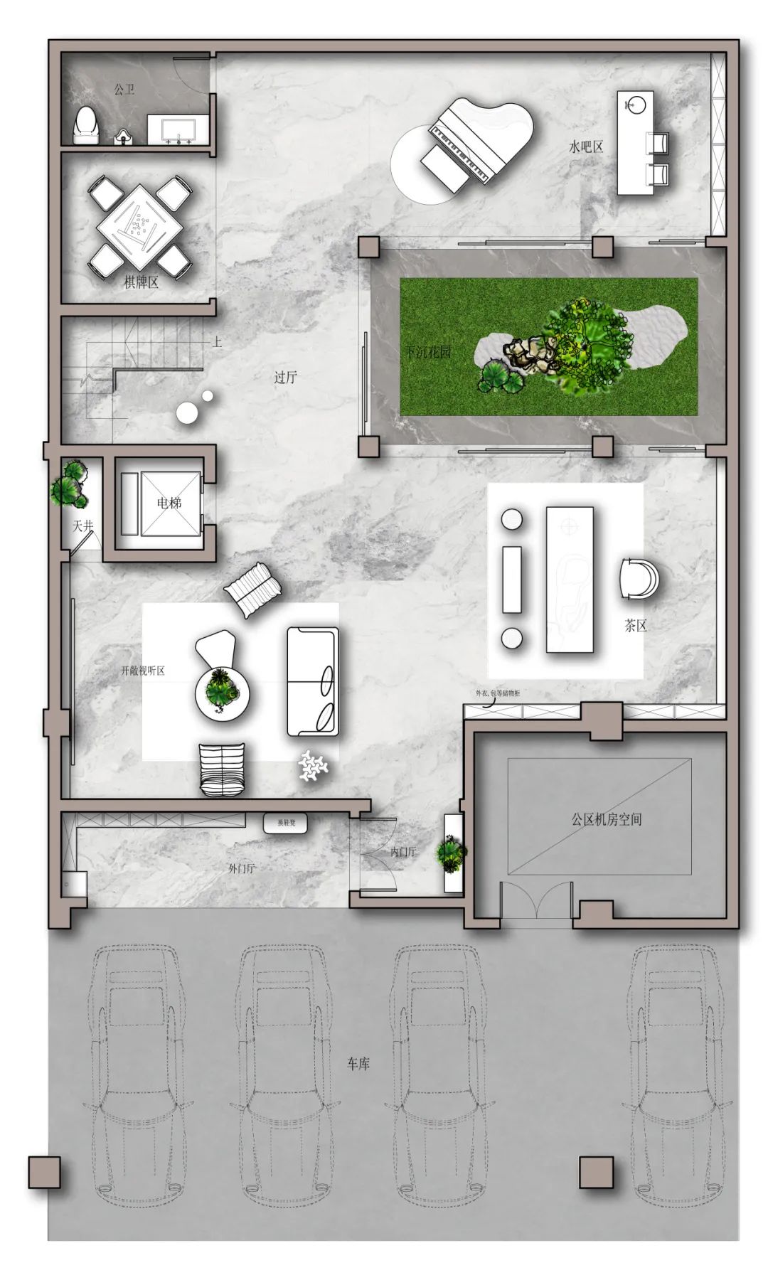 重庆九曲河 600㎡现代别墅丨中国重庆丨彭华设计团队-24