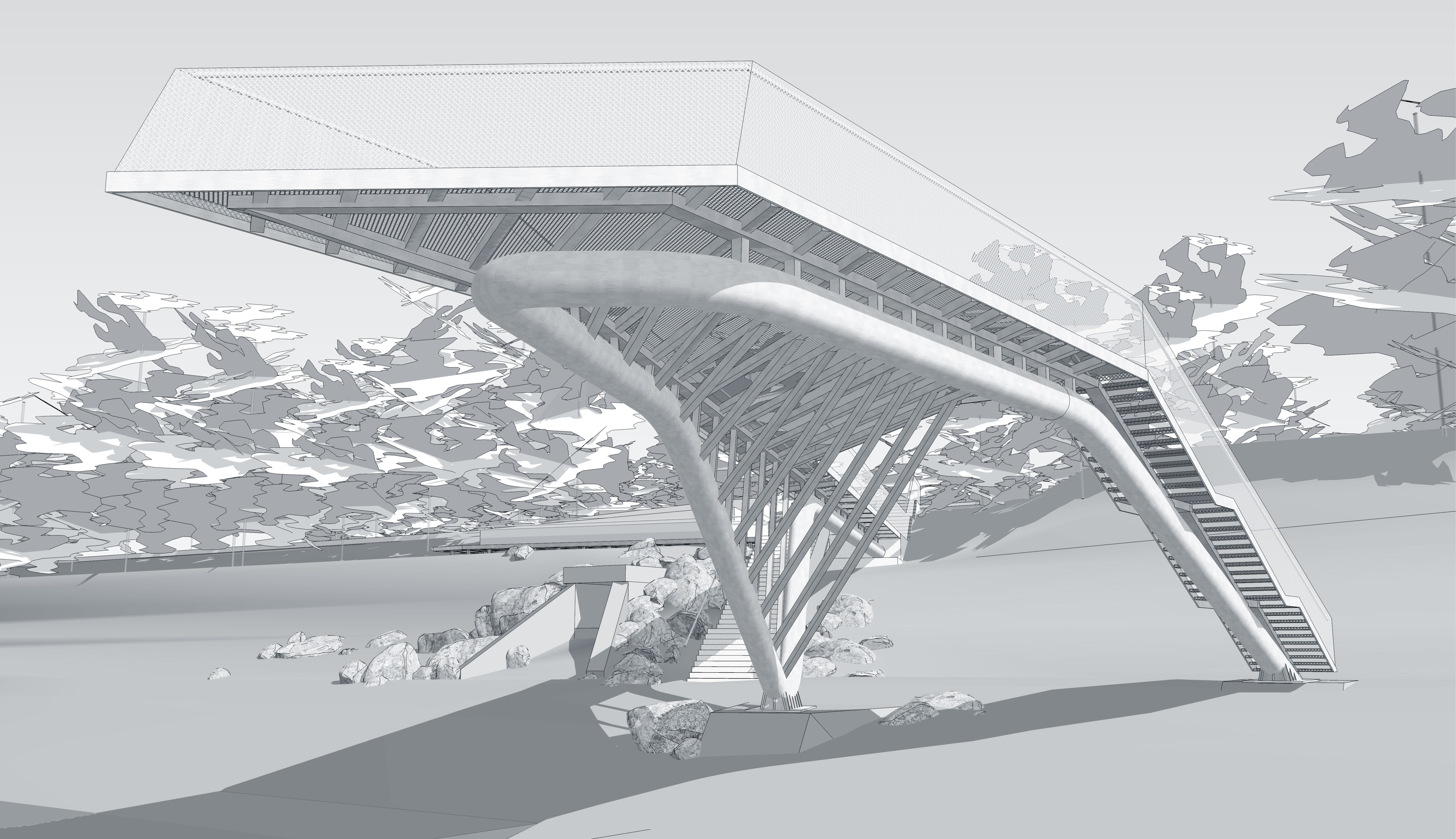 VIEWING PLATFORM NEAR KRASNOYARSK DAM / Version 1 | OOO ADM (OOO Architecture Design Modeling)-8