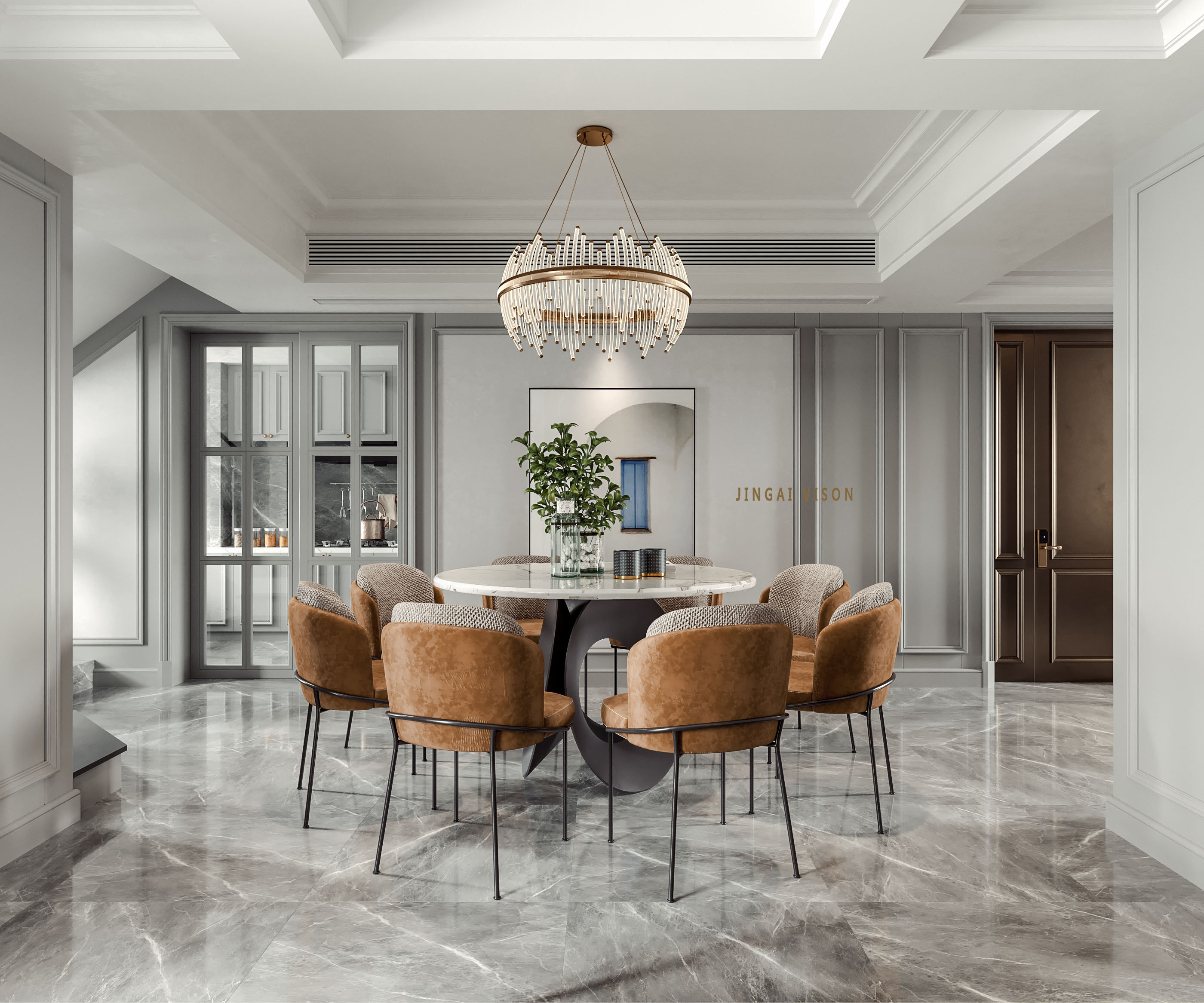 现代法式客厅设计，展现浪漫与优雅-3