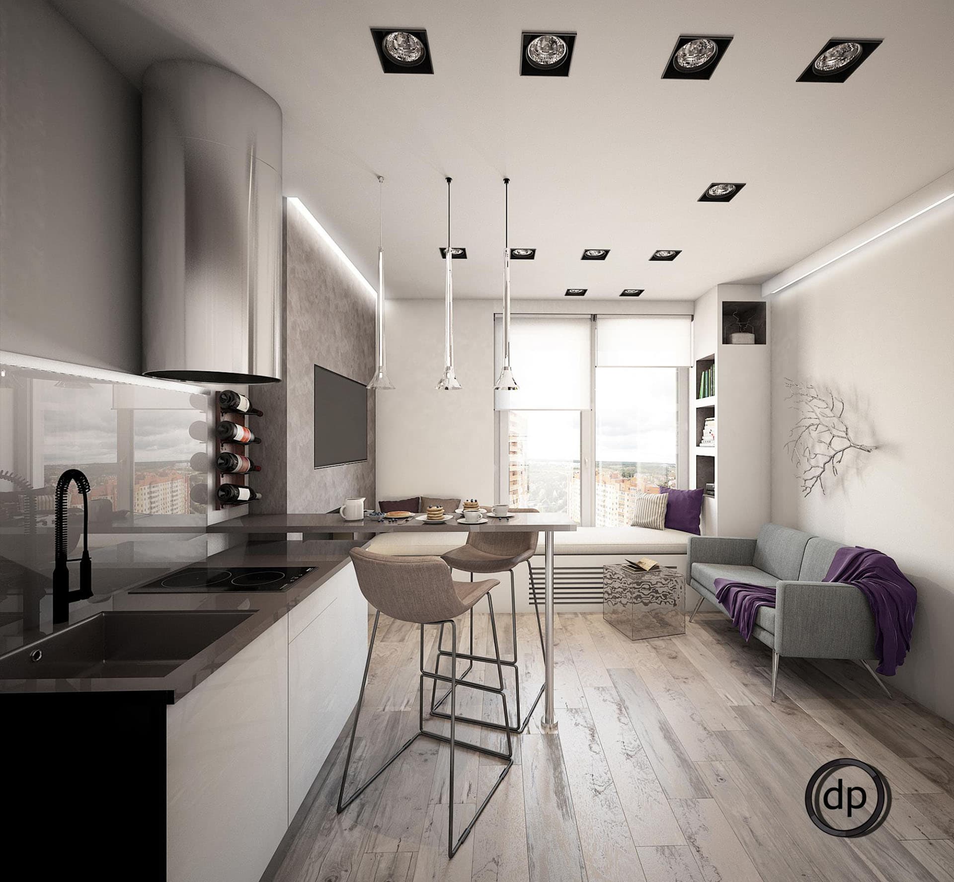 ЖК «Новое Тушино» 45平公寓室内设计丨俄罗斯莫斯科丨Diana-29