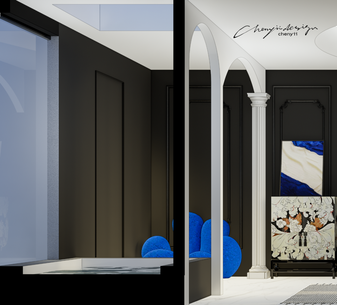 蓝调时刻 · 法式优雅与极简主义的完美融合丨中国洛阳丨忱意空间设计研究室-13