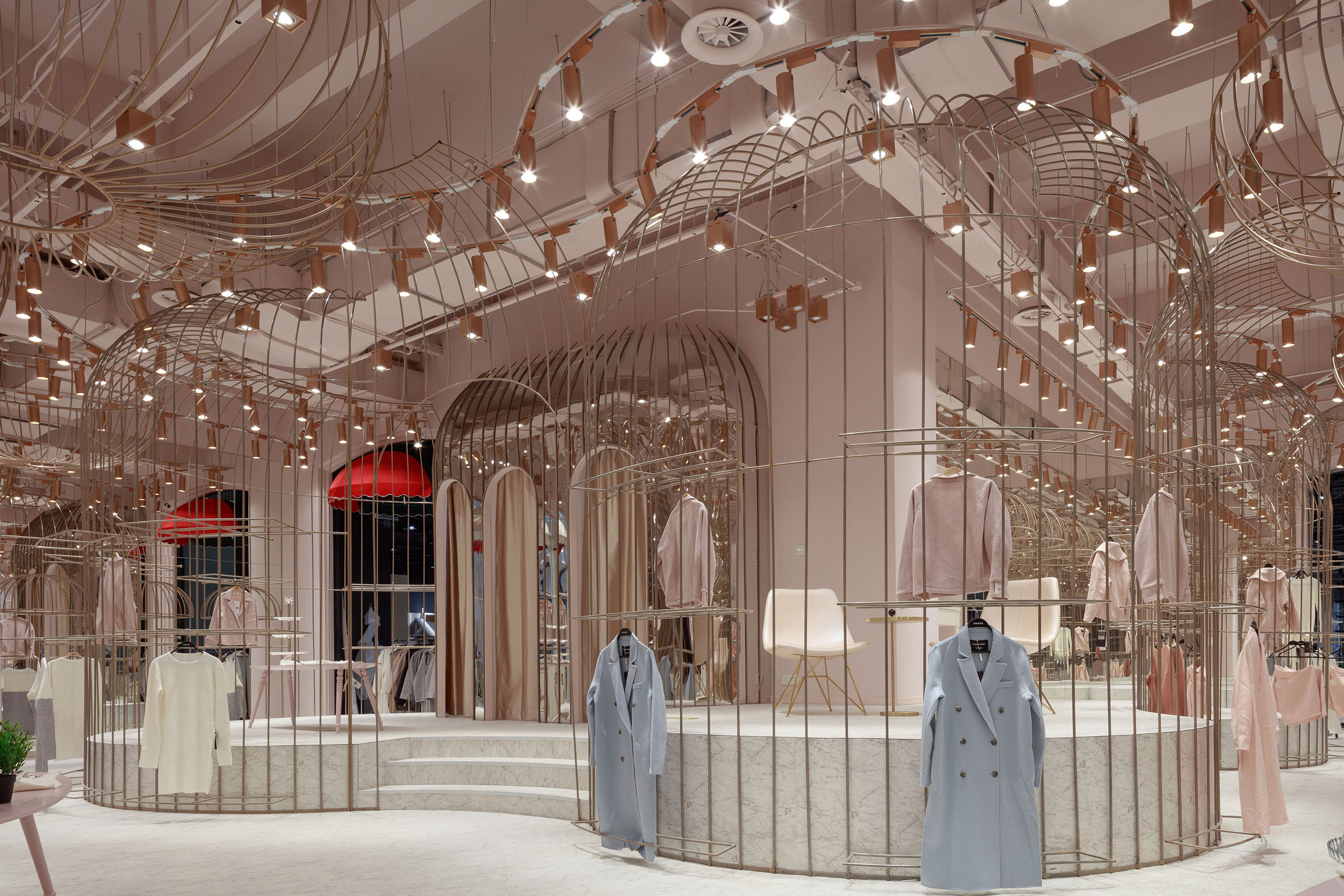 X+Living designs four themed fitting rooms for women's clothing store in China-12